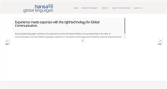 Desktop Screenshot of hansagloballanguages.com