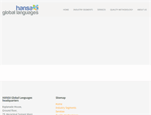 Tablet Screenshot of hansagloballanguages.com